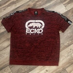 Echo Unlimited Logo Mens Heathers Red Short Sleeve Shirt Size XL